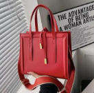 Tie Detail Minimalist Double Handle Square tote Bag, with Wide Straps