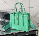 Tie Detail Minimalist Double Handle Square tote Bag, with Wide Straps
