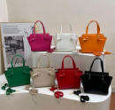 Tie Detail Minimalist Double Handle Square tote Bag, with Wide Straps