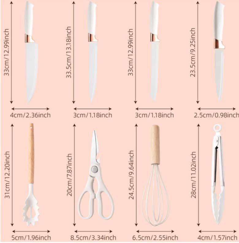 19-Piece Non-Toxic Silicone Cooking Utensils Set with Holder - Heat-Resistant