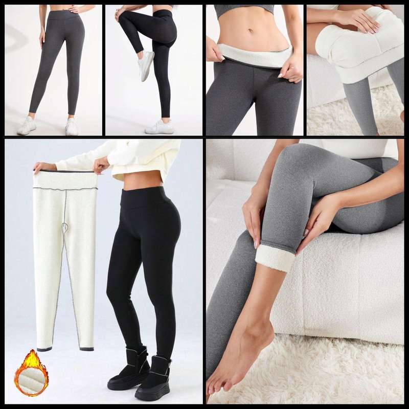 Winter Leggings, Super-Soft Wool Underneath,  Size : Medium - 2XL