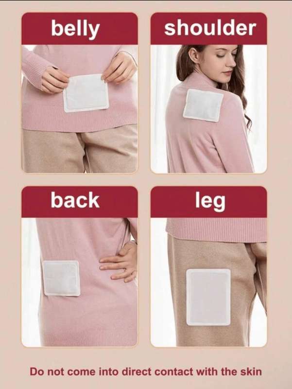 5pcs Disposable Self Adhesive Body/Hand/Foot Warm patch