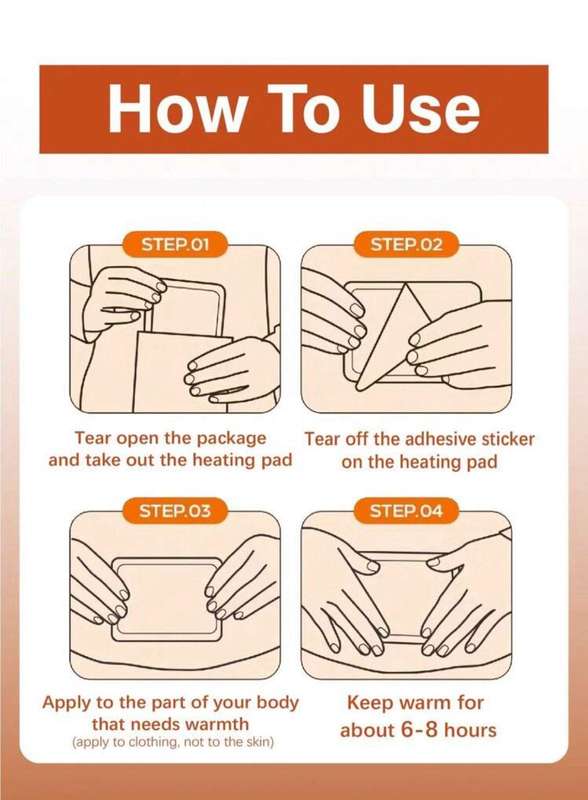 30pcs Disposable Self Adhesive Body/Hand/Foot Warm patch
