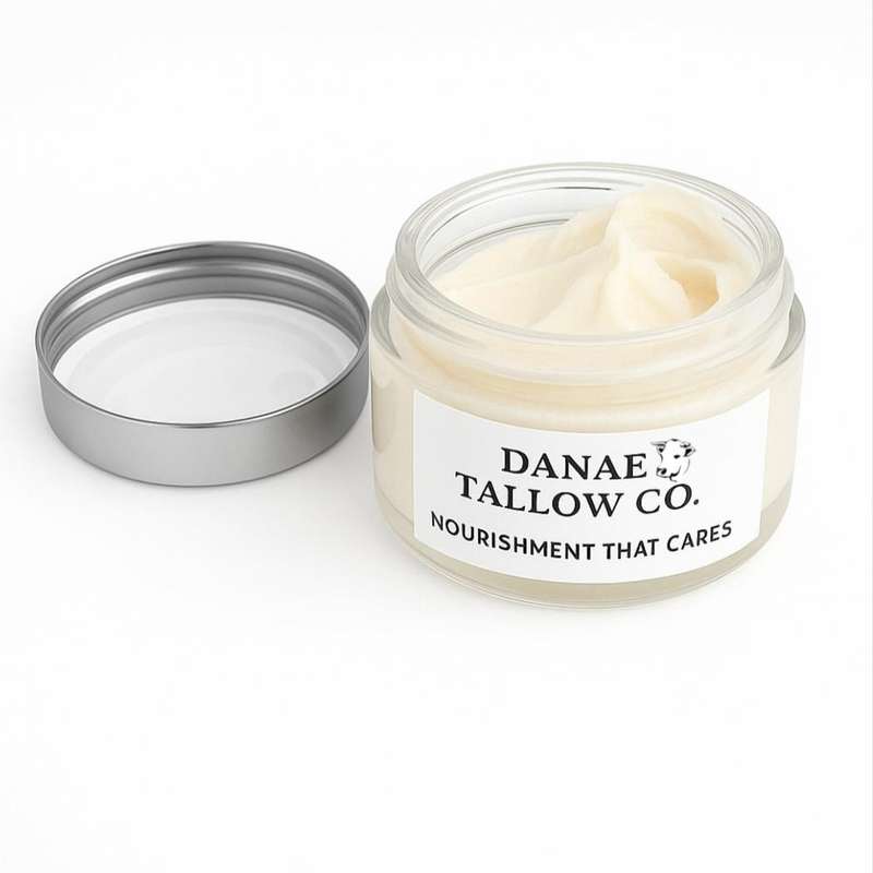 Danae Tallow Co. Natural One Week Wonder Moisturizing Beef Tallow Balm For Healthy Skin (Whipped)