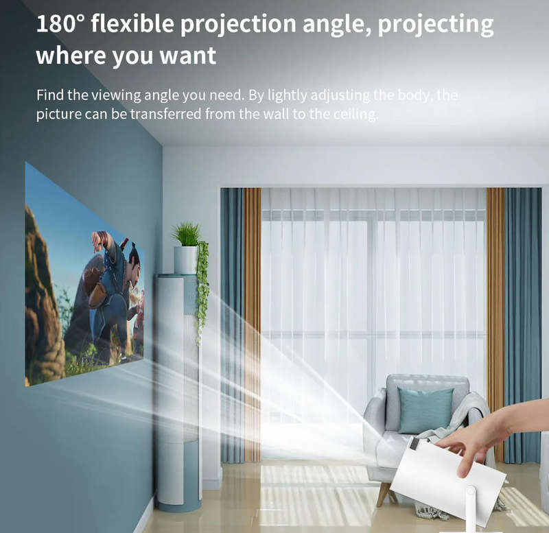 4K WI-FI PORTABLE SMART PROJECTOR ANDROID OS - LED LIGHT SOURCE