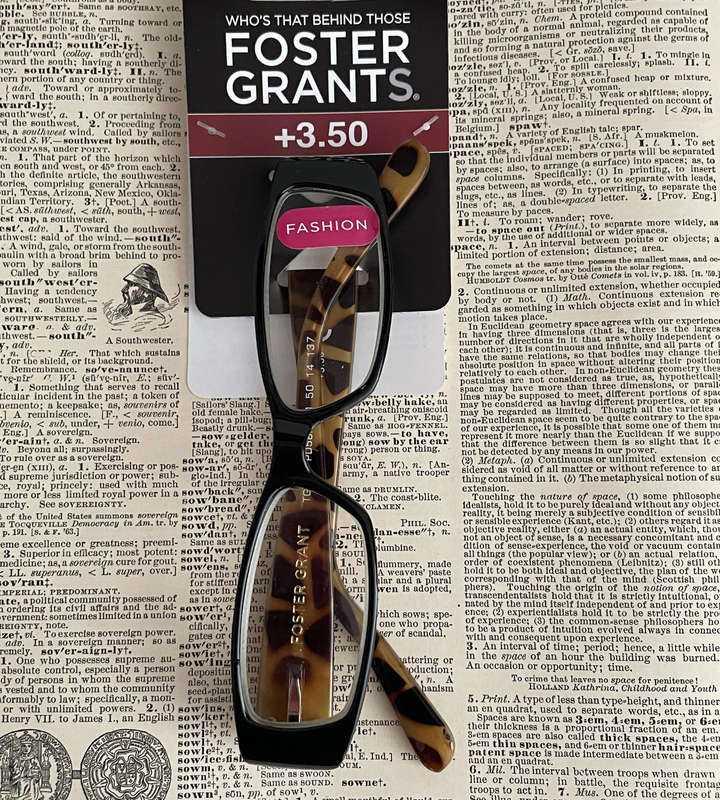 Foster Grant RFCKAI350MT +3.50 Reading Glasses Stylish Gold & Black Leopard Design