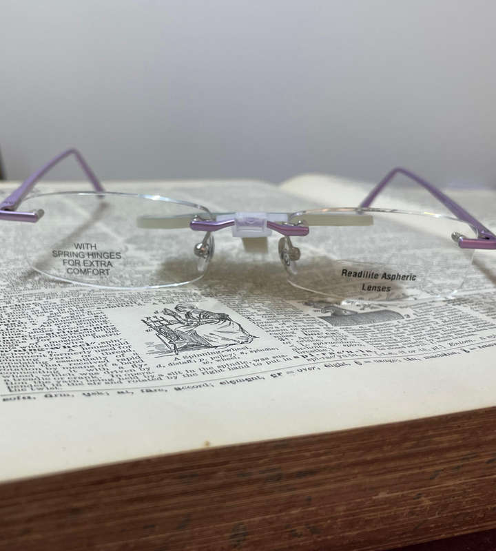 Foster Grant +1.00 Reading Glasses  Lilac Aluminum Frameless | Lightweight | 50 Off