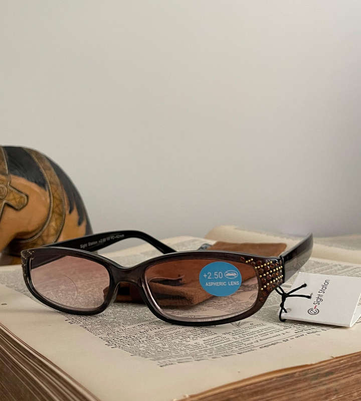Sight Station RIO +2.50 Reading Glasses  Colorful Fashion Readers with Fabric Pouch | PD 62mm