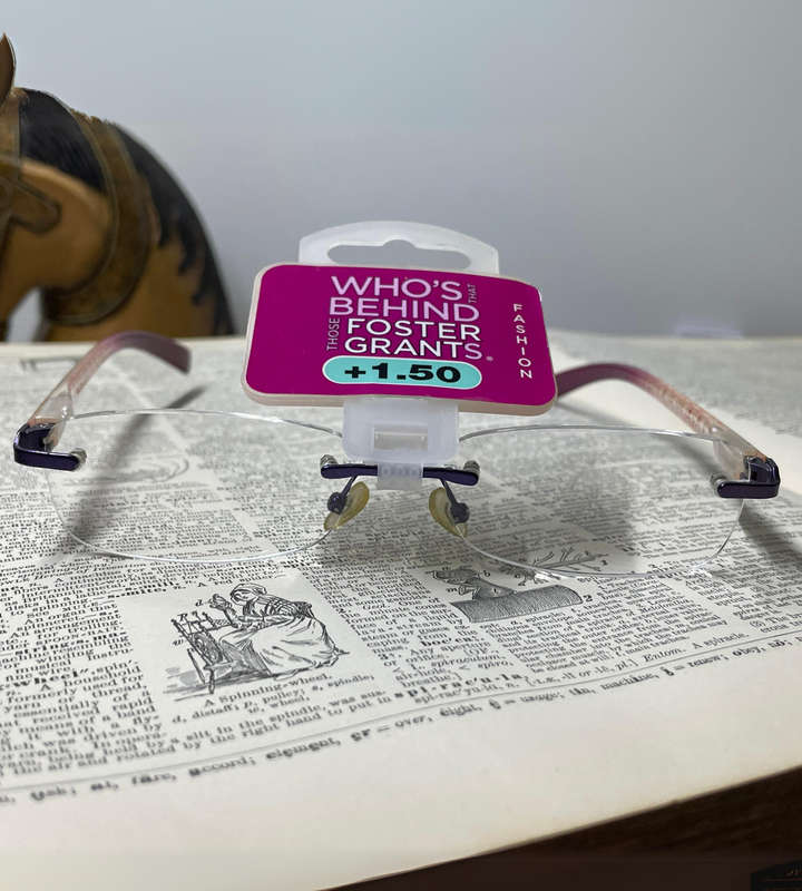 Foster Grant +1.50 YEATS Frameless Reading Glasses  Mauve, Purple & Pink | LO1011 | 53-17-135 | PD