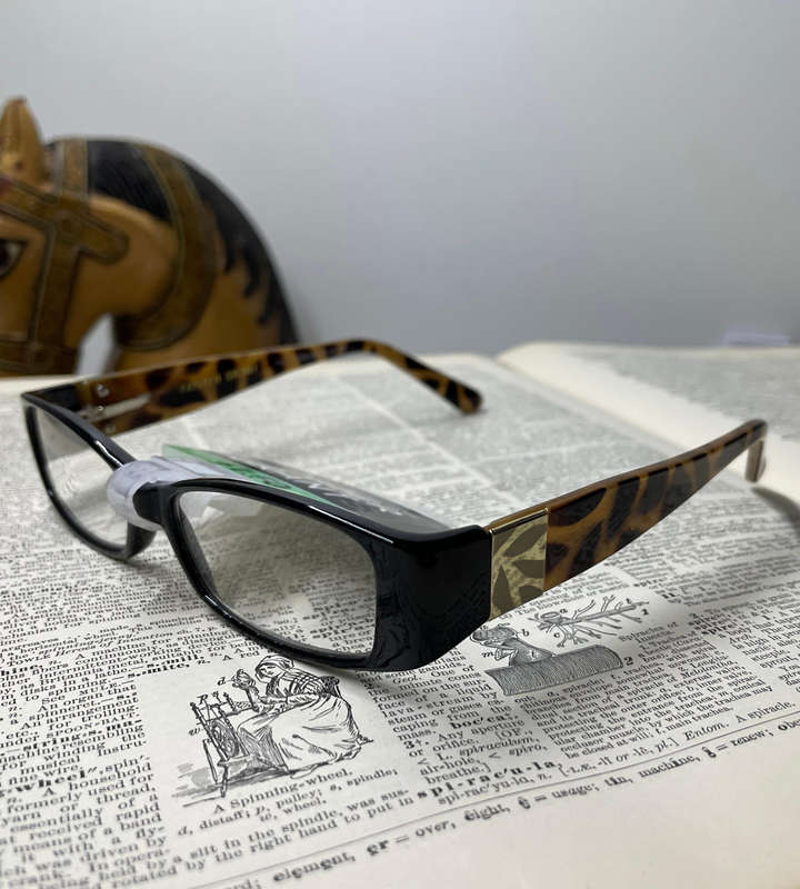 Foster Grant RFCKAI150MT +1.50 Reading Glasses  Stylish Gold & Black Leopard Design