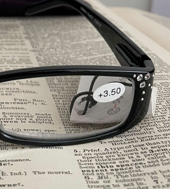 Sight Station by Foster Grant Vienna +3.50 Reading Glasses  Black Frame  Fabric Pouch  Brand New