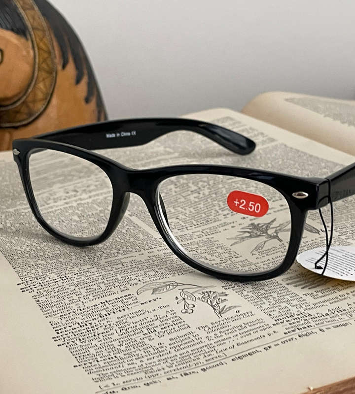 Glare Eyewear +2.50 Reading Glasses  Black Frame | Anti-Glare | Model GL013