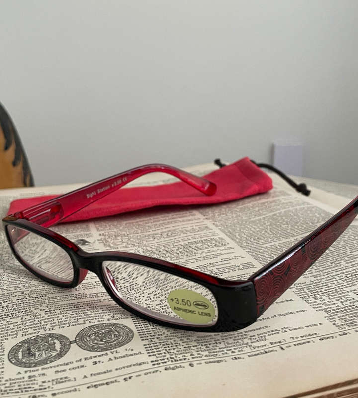 Sight Station Zen 8501-BB9*032 +3.50 Female Reading Glasses  Red & Black Frame  Aspheric Lens  Sp