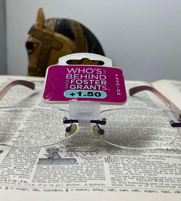 Foster Grant +1.50 YEATS Frameless Reading Glasses  Mauve, Purple & Pink | LO1011 | 53-17-135 | PD