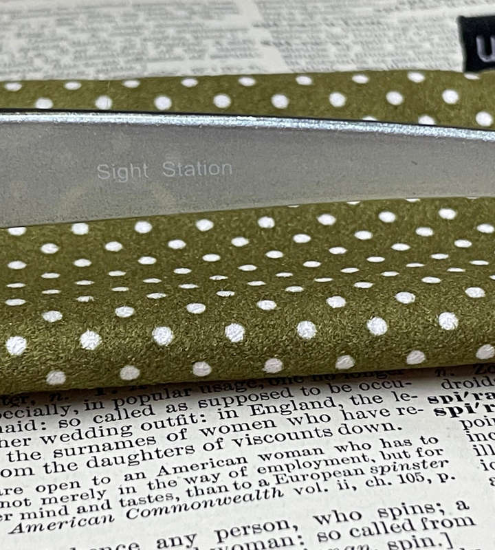 Sight Station FILLY +1.50 Reading Glasses  Green Polka Dot Fashion Readers with Fabric Pouch