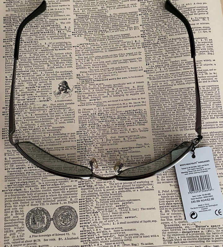 BOOTS Reactolite Sunglasses  Photochromic Lenses | Clearance | New & Unused