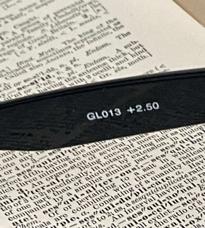 Glare Eyewear +2.50 Reading Glasses  Black Frame | Anti-Glare | Model GL013