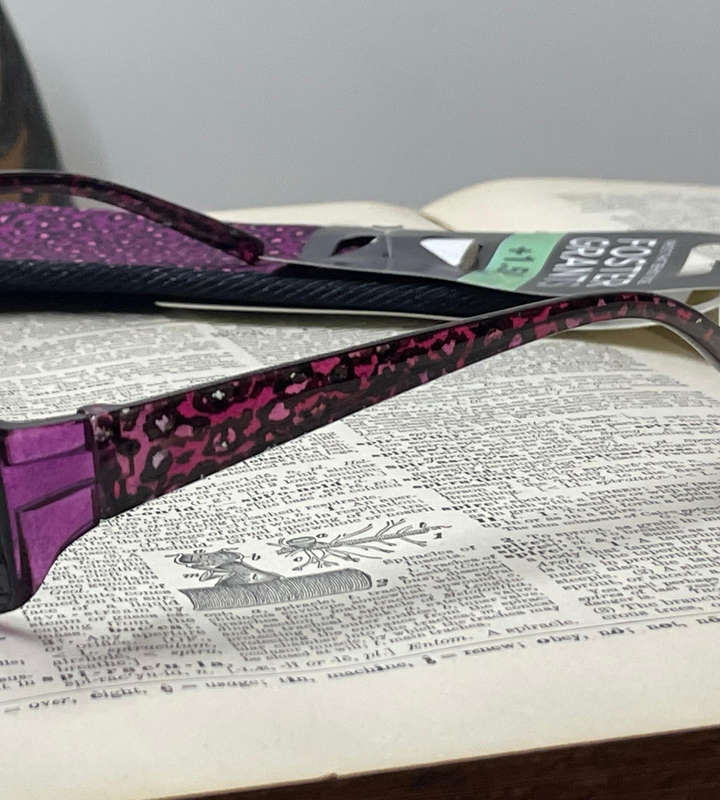 Foster Grant CORA +1.50 Reading Glasses  RFCOR150 | Elegant Style with Purple Fabric Sleeve | 52-19