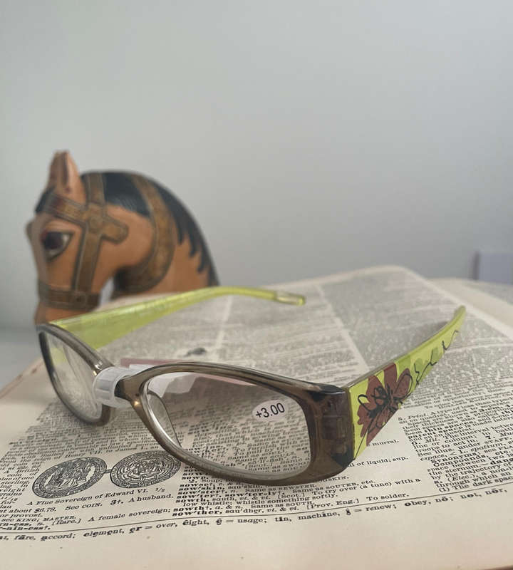 Foster Grant RFXLAA300MT +3.00 Green Floral Fashion Reading Glasses