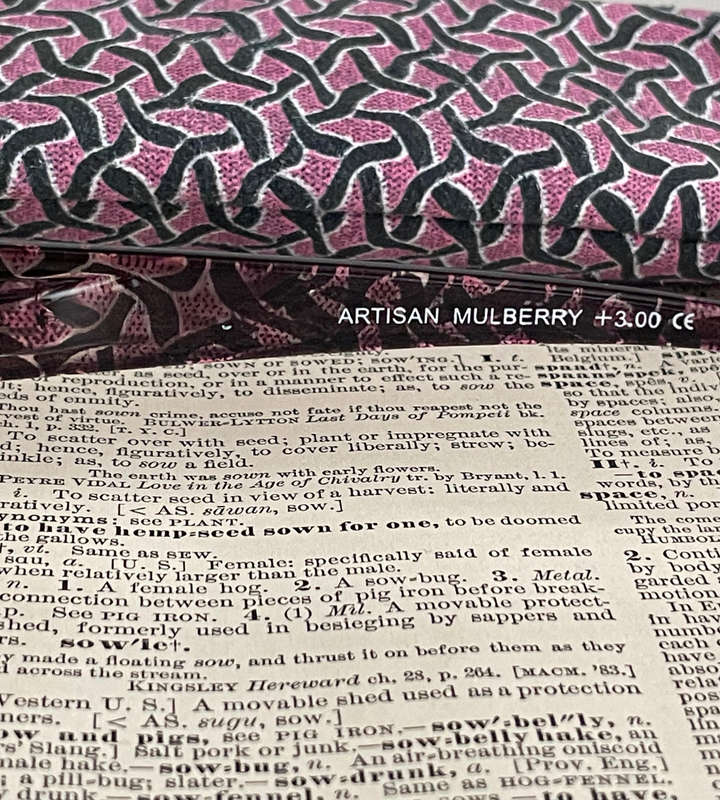 Sight Station +3.00 Artisan Mulberry Reading Glasses with Fabric Pouch
