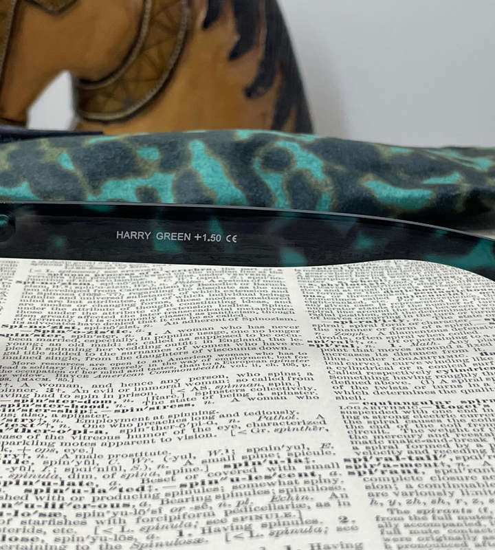 Sight Station HARRY +1.50 Reading Glasses  Green Frame with Matching Sleeve | Aspheric Lenses