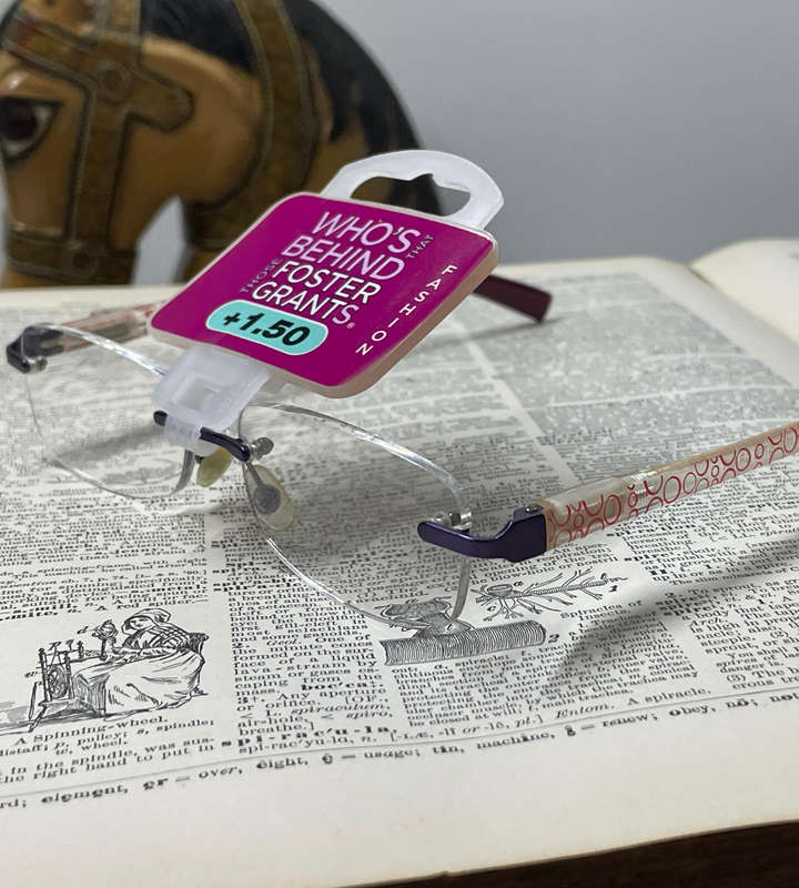 Foster Grant +1.50 YEATS Frameless Reading Glasses  Mauve, Purple & Pink | LO1011 | 53-17-135 | PD