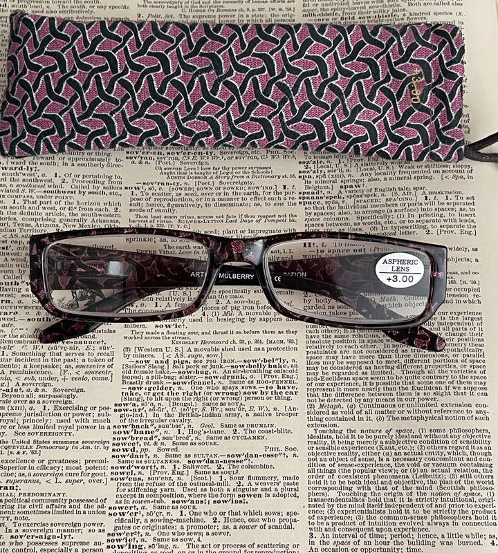 Sight Station +3.00 Artisan Mulberry Reading Glasses with Fabric Pouch