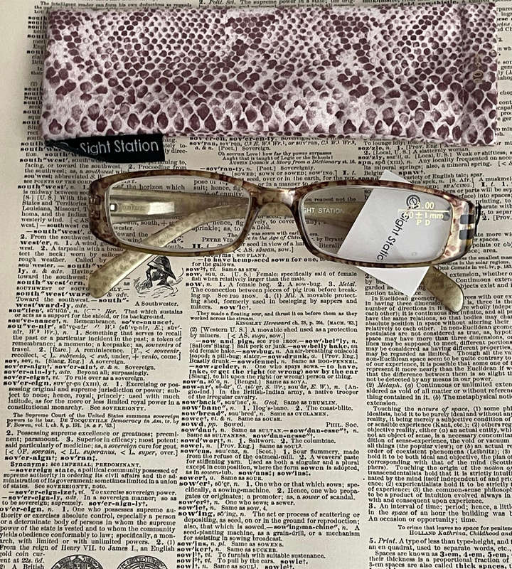 Sight Station Arizona Sand +3.00 Fashion Reading Glasses with Fabric Pouch