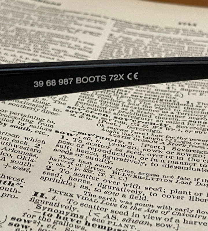 Boots Reactolite Sunglasses  Style 72X, Lightweight Design, 100% UV Protection