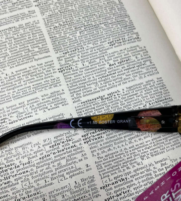 Sale- Foster Grant +1.50 Reading Glasses  Polka Dot Design | RFCUR150 UK Model LO0413 | 52-18-140