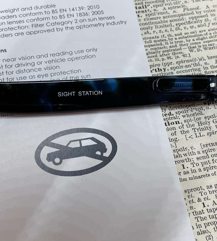 Sight Station HARRY +1.50 Reading Glasses  Blue Frame with Matching Sleeve | Aspheric Lenses