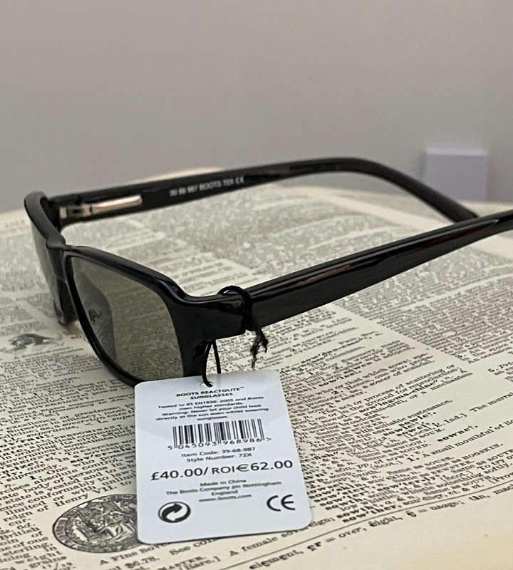 Boots Reactolite Sunglasses  Style 72X, Lightweight Design, 100% UV Protection