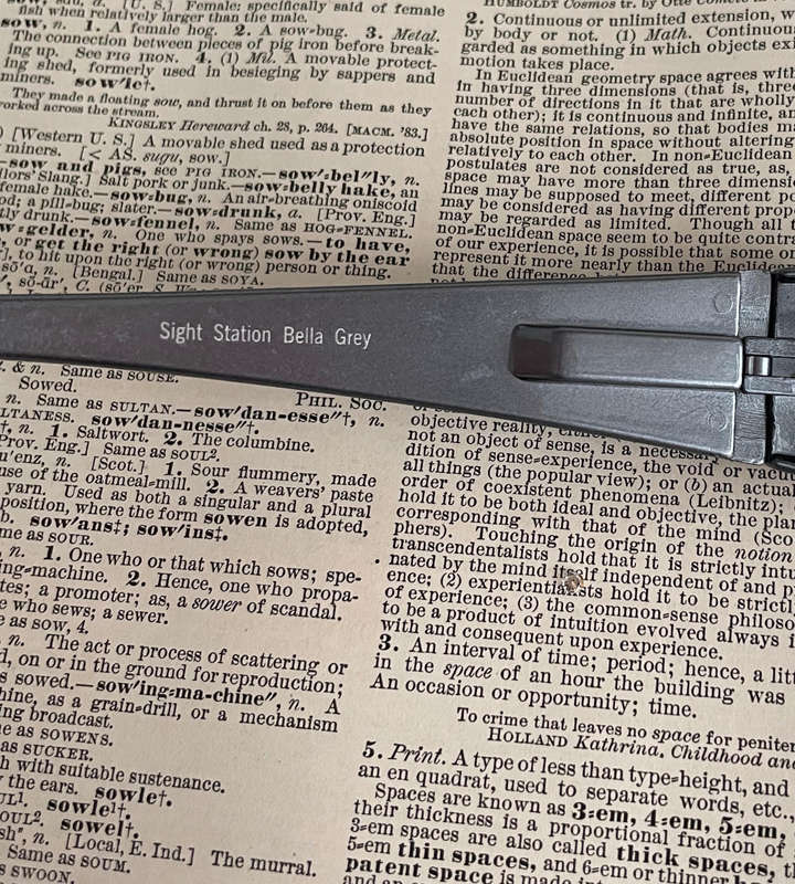Sight Station by Foster Grant Bella Grey +3.50 Reading Glasses with Fabric Pouch