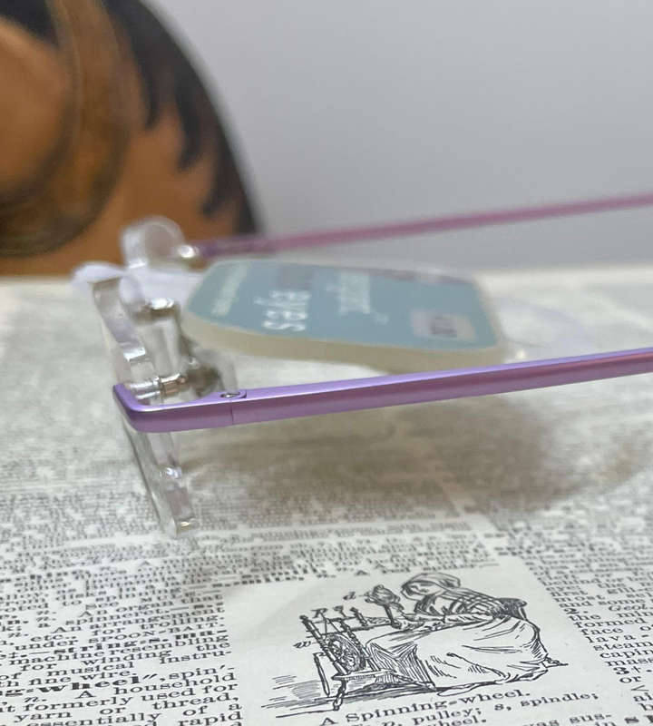 Foster Grant +1.00 Reading Glasses  Lilac Aluminum Frameless | Lightweight | 50 Off