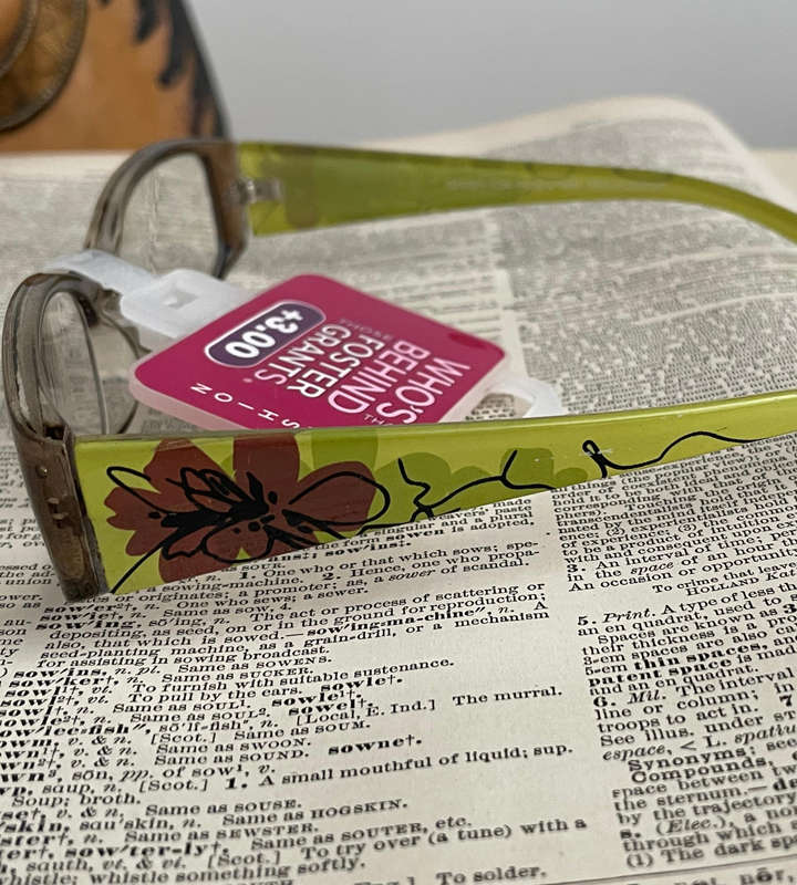 Foster Grant RFXLAA300MT +3.00 Green Floral Fashion Reading Glasses