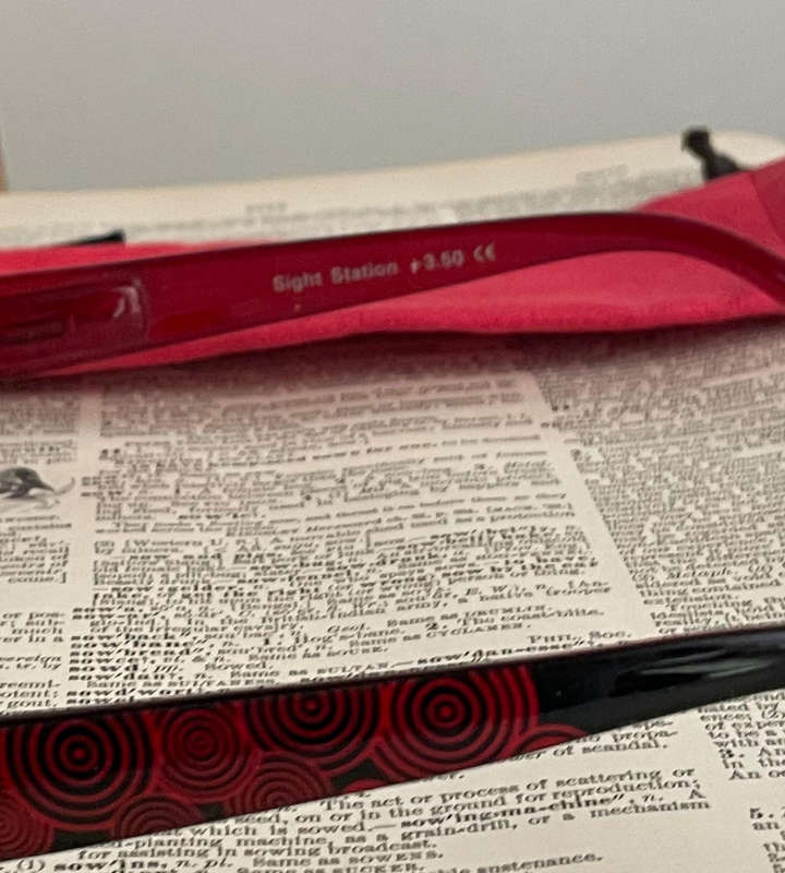 Sight Station Zen 8501-BB9*032 +3.50 Female Reading Glasses  Red & Black Frame  Aspheric Lens  Sp