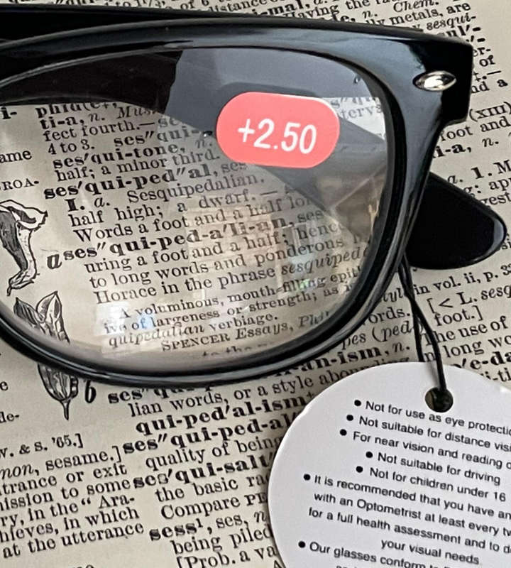 Glare Eyewear +2.50 Reading Glasses  Black Frame | Anti-Glare | Model GL013