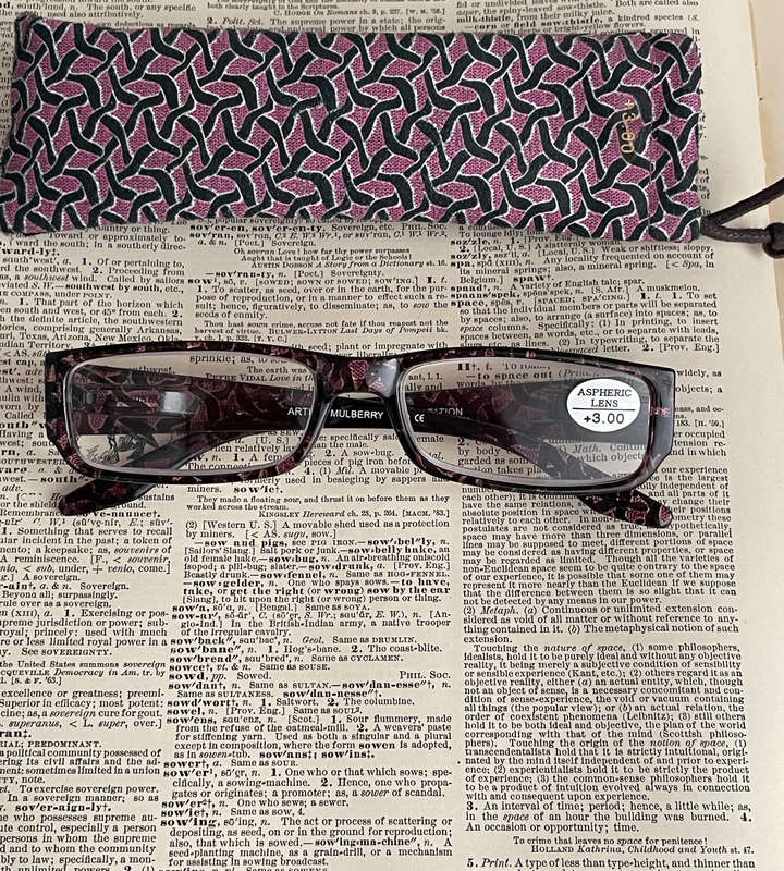Sight Station +3.00 Artisan Mulberry Reading Glasses with Fabric Pouch