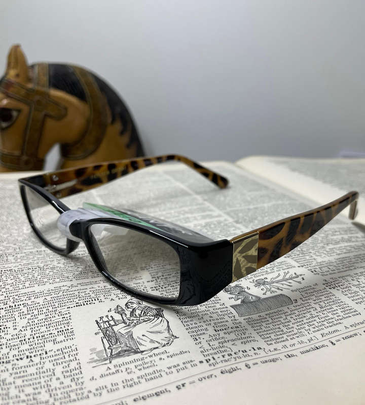 Foster Grant RFCKAI150MT +1.50 Reading Glasses  Stylish Gold & Black Leopard Design