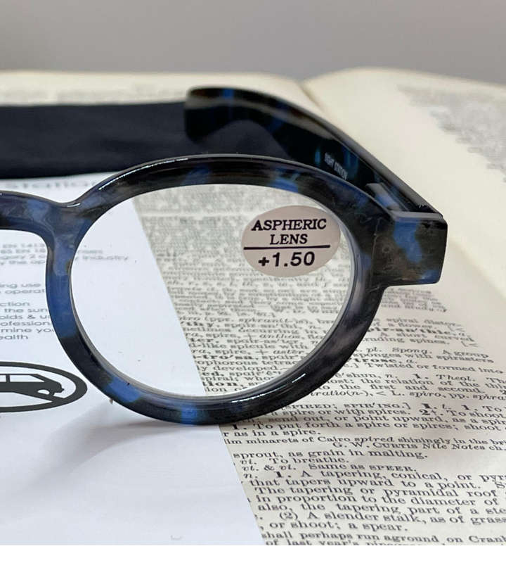 Sight Station HARRY +1.50 Reading Glasses  Blue Frame with Matching Sleeve | Aspheric Lenses