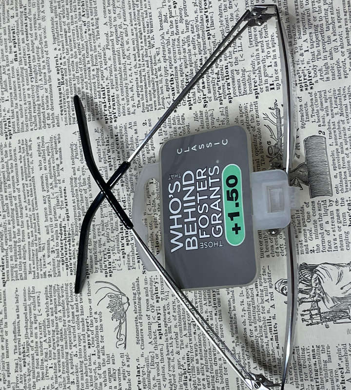 Foster Grant +1.50 Twain Reading Glasses  Modern Classic Style | L01212 | 52-19-138 | PD 62mm