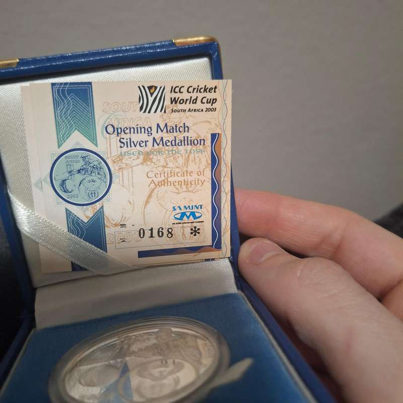 2003 cricket world cup opening match sver medallion