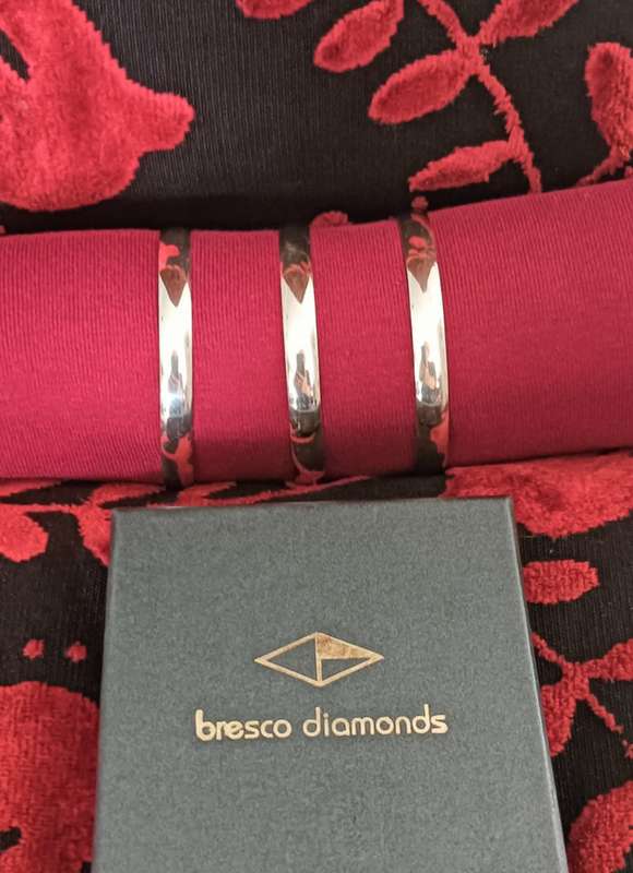 BRESCO DAIMOND  3 X SOLID 925 SILVER BRACELETS
