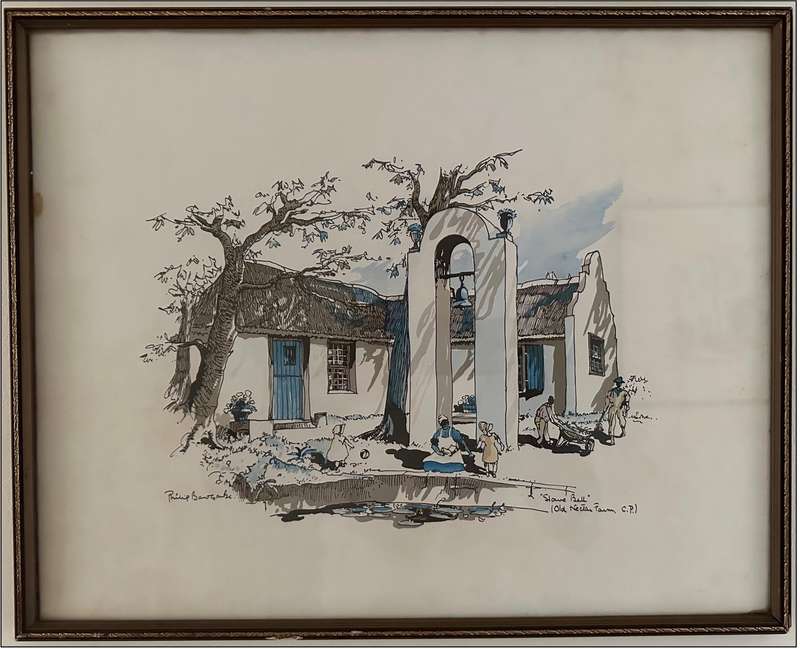 Original Philip Bawcombe Watercolours - Slave Bell and Stellenbosch