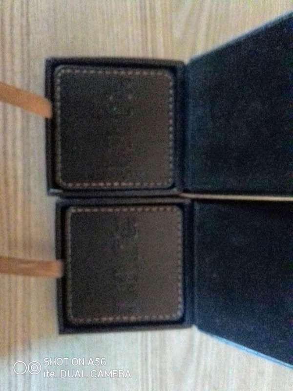 J&B Jet Leather Coaster Set