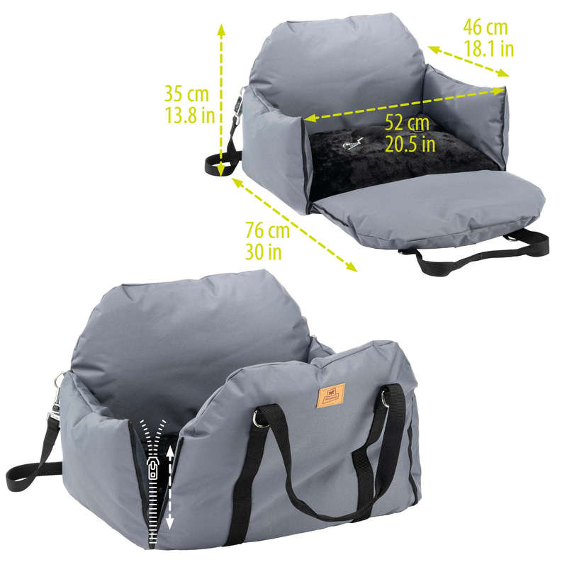 Ferplast Cruiser Dog Car Carrier Bag  Travel Bag for Small Dogs Up to 15kg, Convertible & Washable