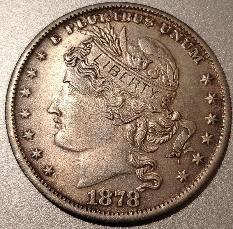 1878 Liberty Nickel with 100 cents, XF-45 condition