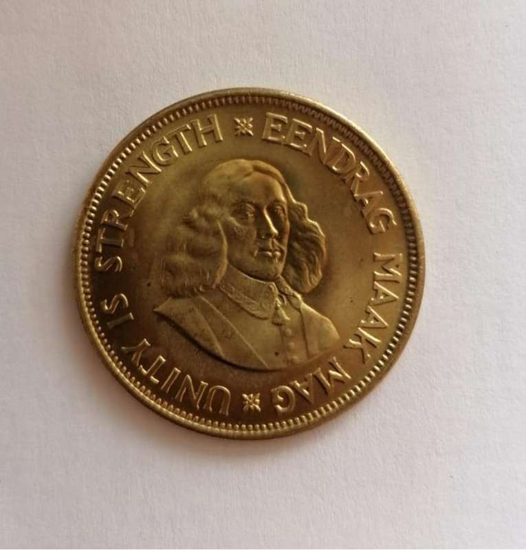 1964 South Africa 1 Cent Coin  Jan van Riebeeck  Uncirculated