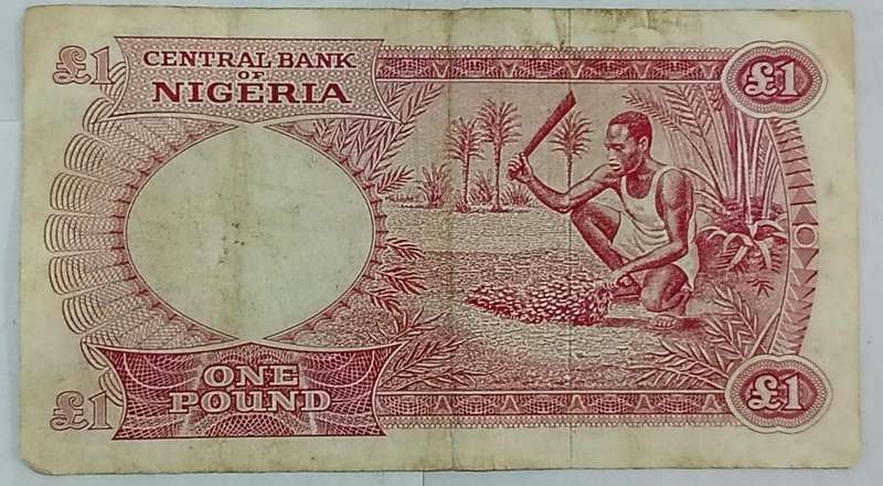  Vintage 1 Pound Banknote  Nigeria (Pre-Naira Era) | Rare Historical Currency