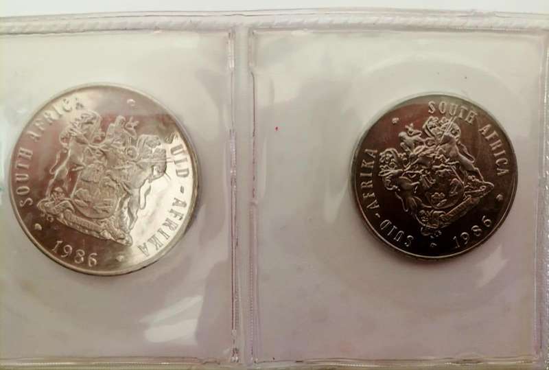 1986 South African Proof Coin Set  Complete 7-Coin Collection